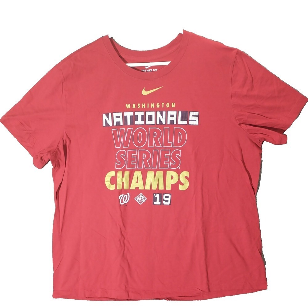 Nike Washington Nationals 2019 World Series Champions Red Graphic T-Shirt XXL